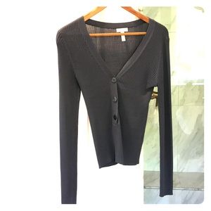Leith grey cardigan sweater
